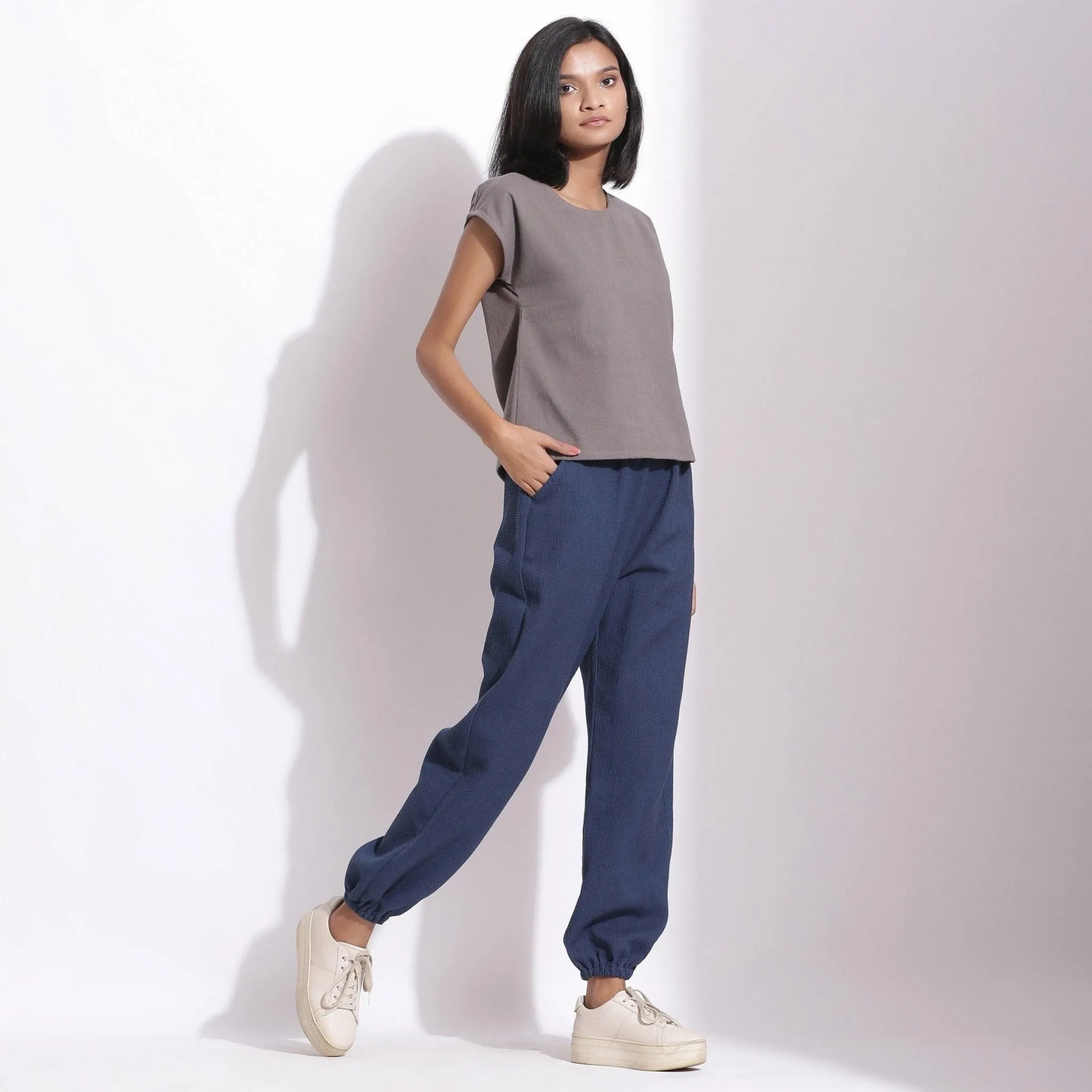 Ash Grey Warm Cotton Flannel Essential Top