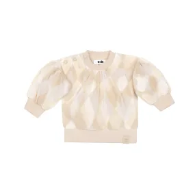 Baby Tulle & Terry Sweatshirt l Beige