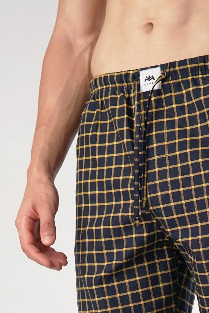 Beige Check Woven Pajama