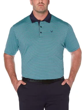 Big & Tall Refined 3-Color Stripe Polo