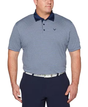 Big & Tall Refined 3-Color Stripe Polo