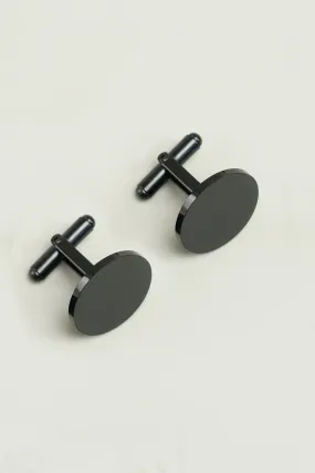 Black Simple Tuxedo Shirts Cufflinks