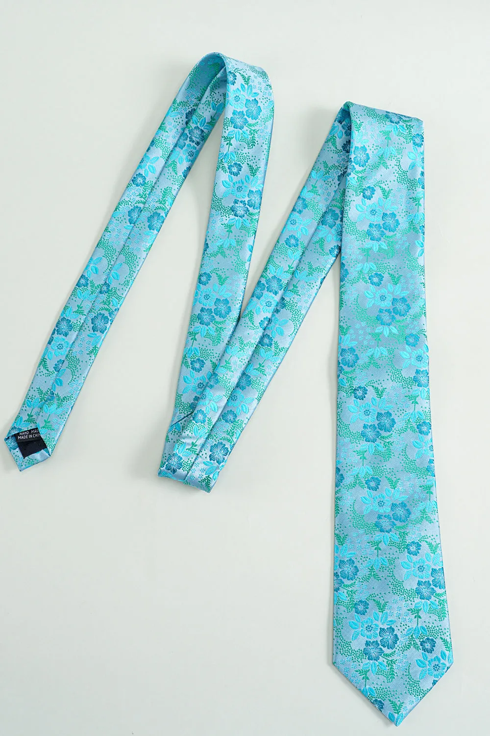 Blue Jacquard Satin Formal Tie