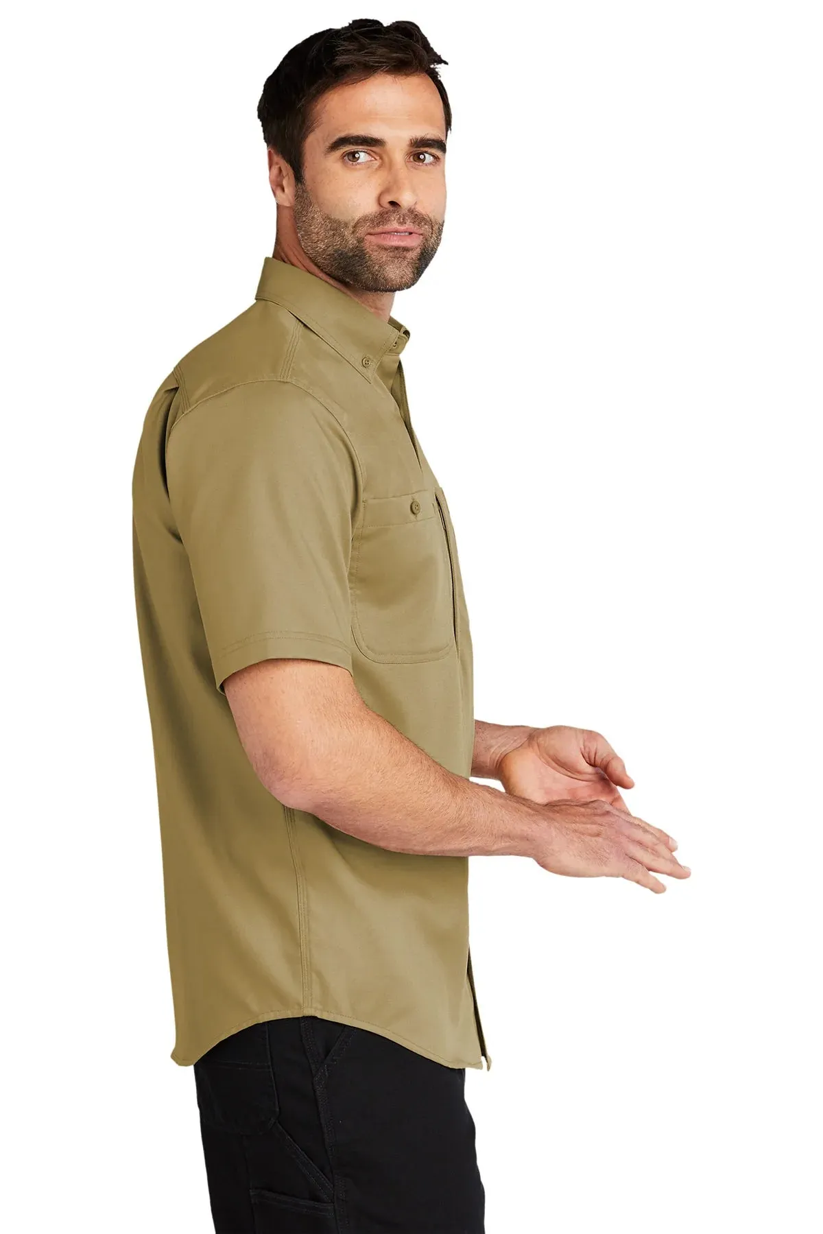 Carhartt Rugged Series Short Sleeve Custom Shirts, Dark Khaki