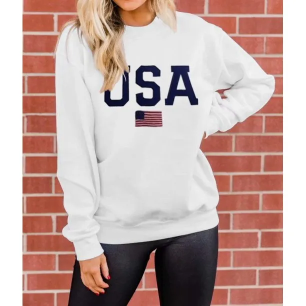 Casual Womens Sweatshirts Long Sleeve Graphic T-Shirts