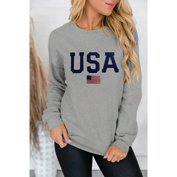 Casual Womens Sweatshirts Long Sleeve Graphic T-Shirts