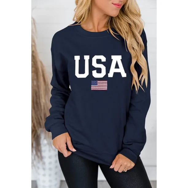 Casual Womens Sweatshirts Long Sleeve Graphic T-Shirts