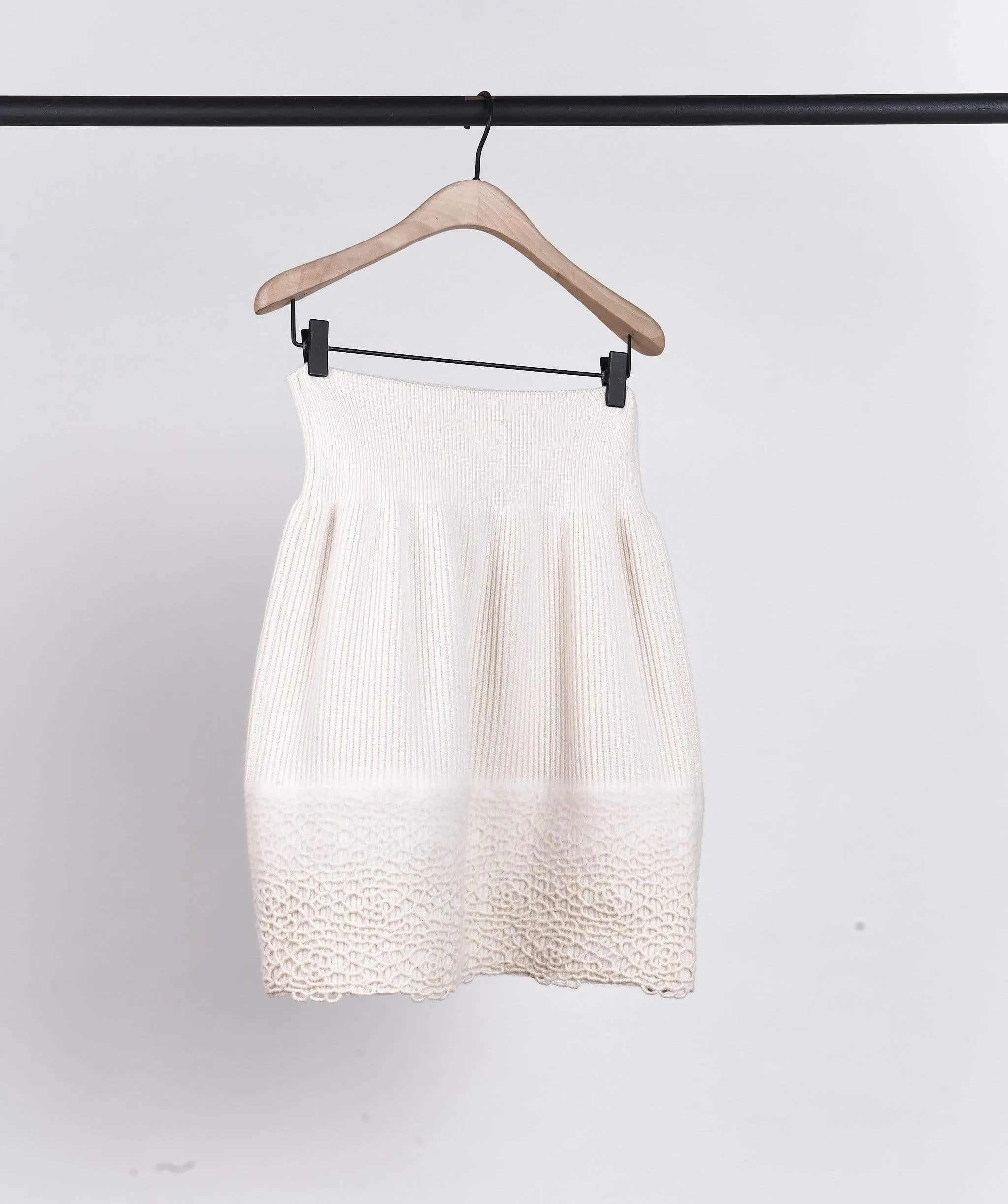 Chanel Cream Wool Mini Skirt