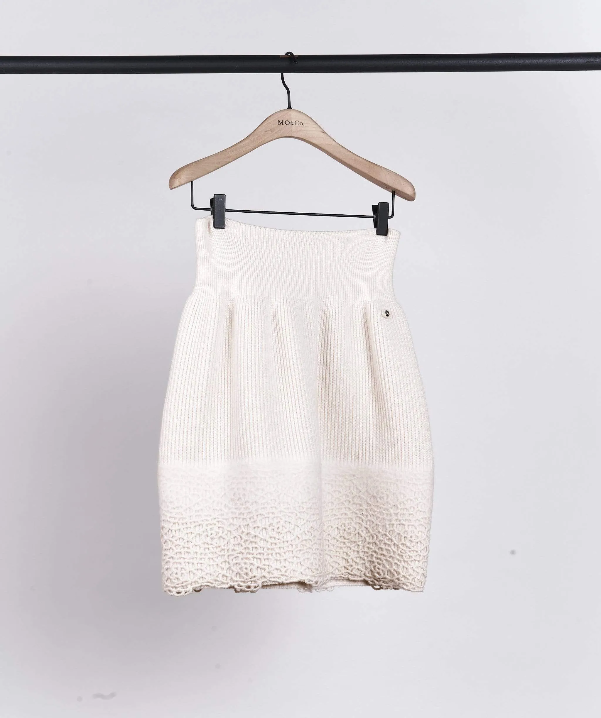 Chanel Cream Wool Mini Skirt