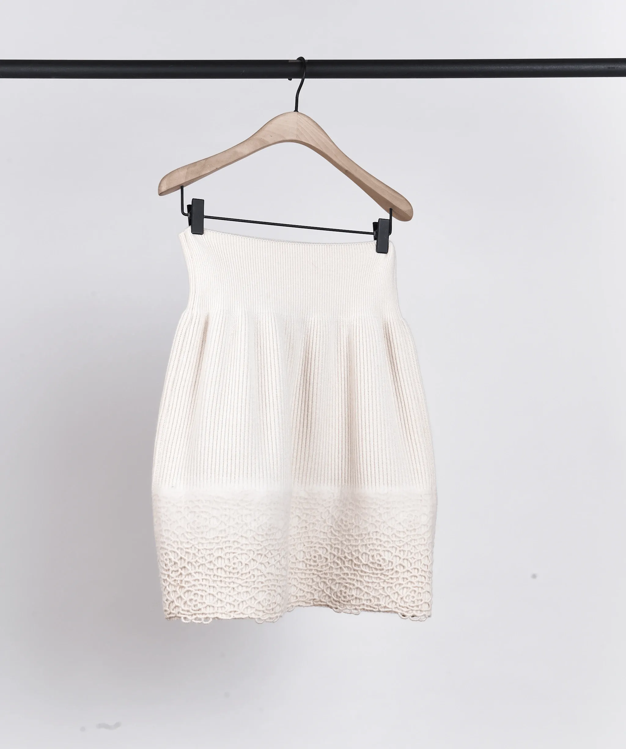 Chanel Cream Wool Mini Skirt