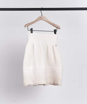 Chanel Cream Wool Mini Skirt