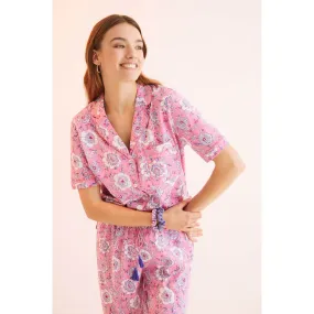 Classic Pink Printed 100% Cotton Pyjamas