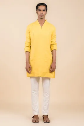 Classic Yellow Cotton Kurta