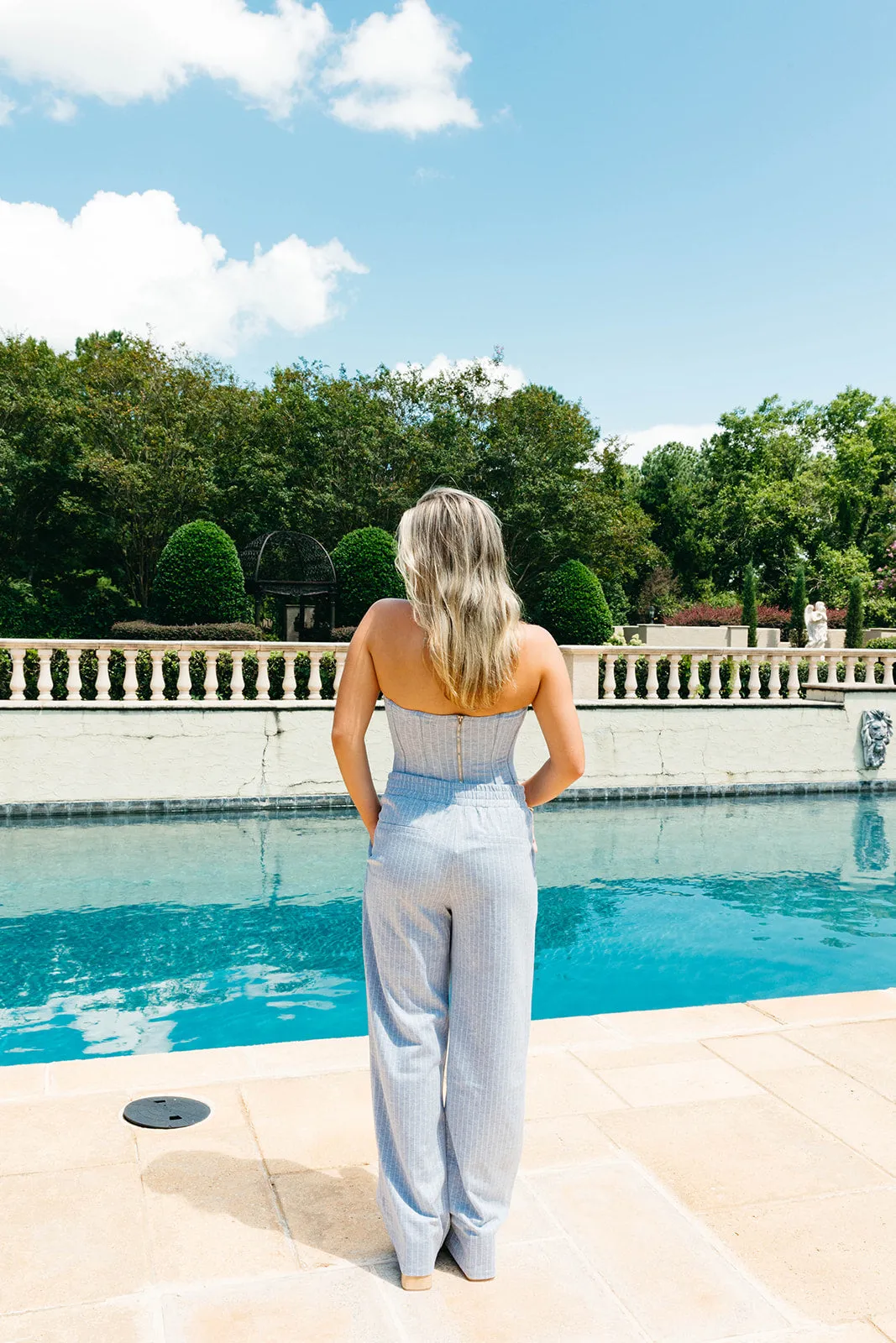 Comfy In Stripes Bottoms - Heather Grey