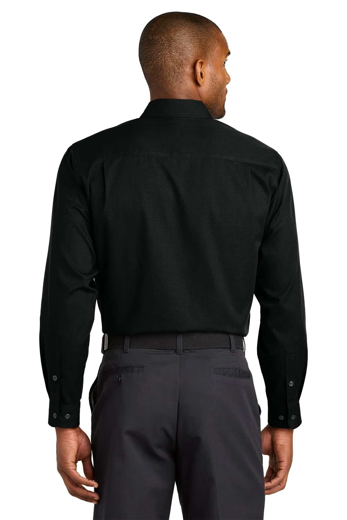 CornerStone Long Sleeve Select Ripstop Custom Shirts, Black