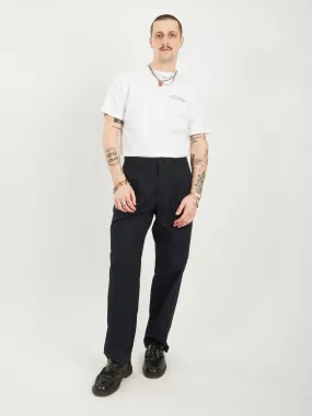 Dark Navy Benn Relaxed Typewriter Pleated Trouser