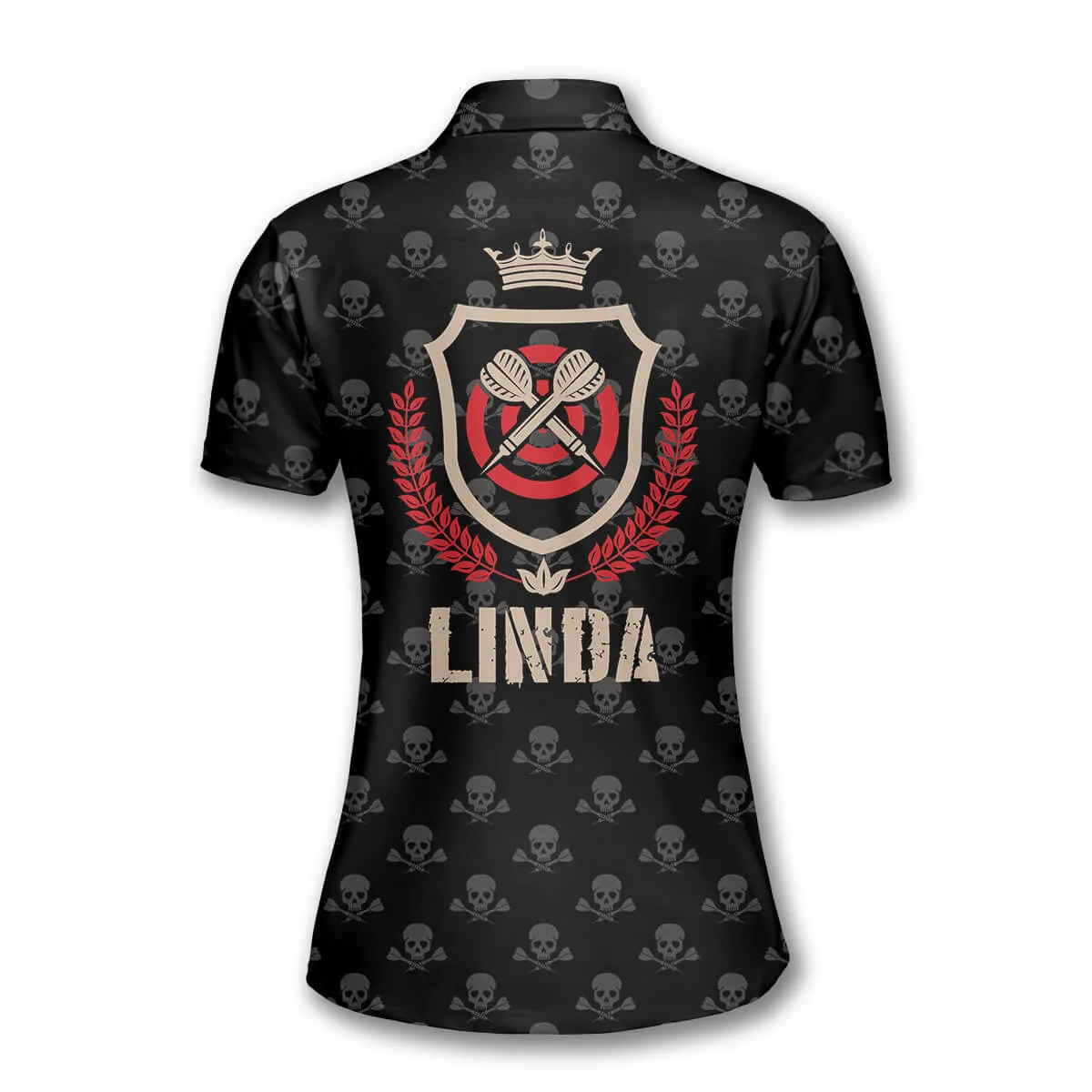 Darts Skull Crossed Pattern Custom Darts Shirts for Women