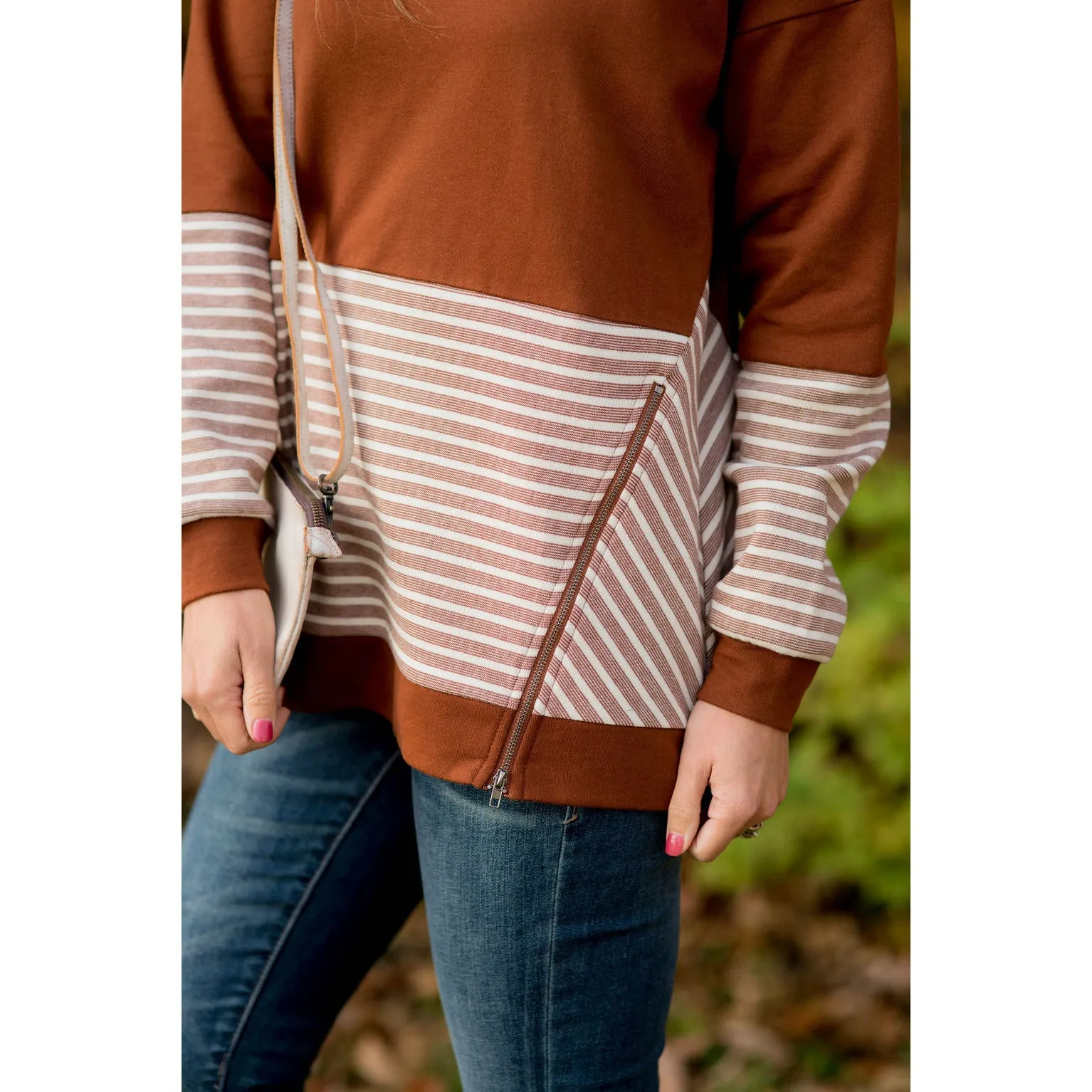 Day to Day Striped & Chevron Sweatshirt