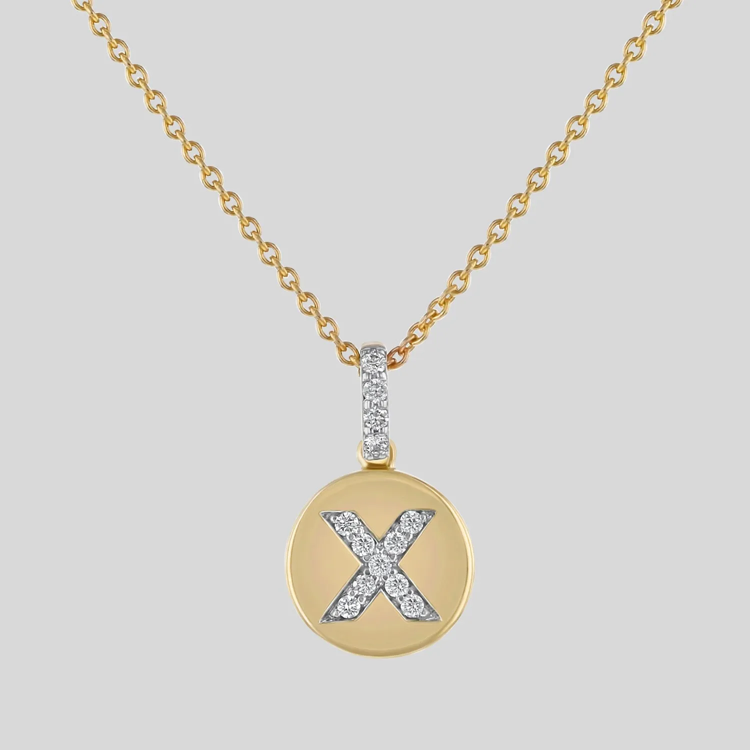 Diamond Initial Pendant without the 18k Gold Chain