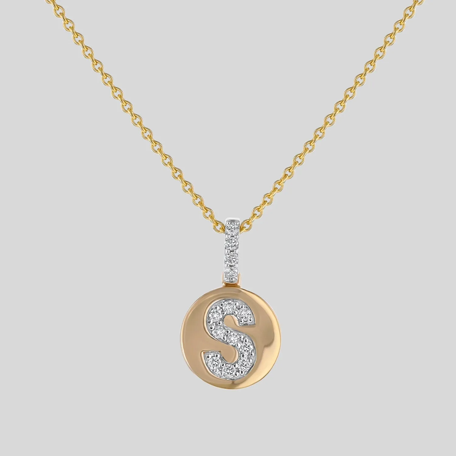 Diamond Initial Pendant without the 18k Gold Chain