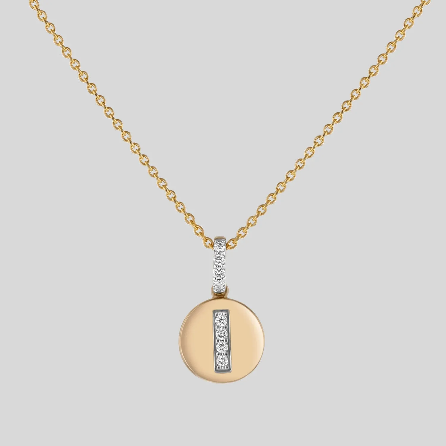 Diamond Initial Pendant without the 18k Gold Chain