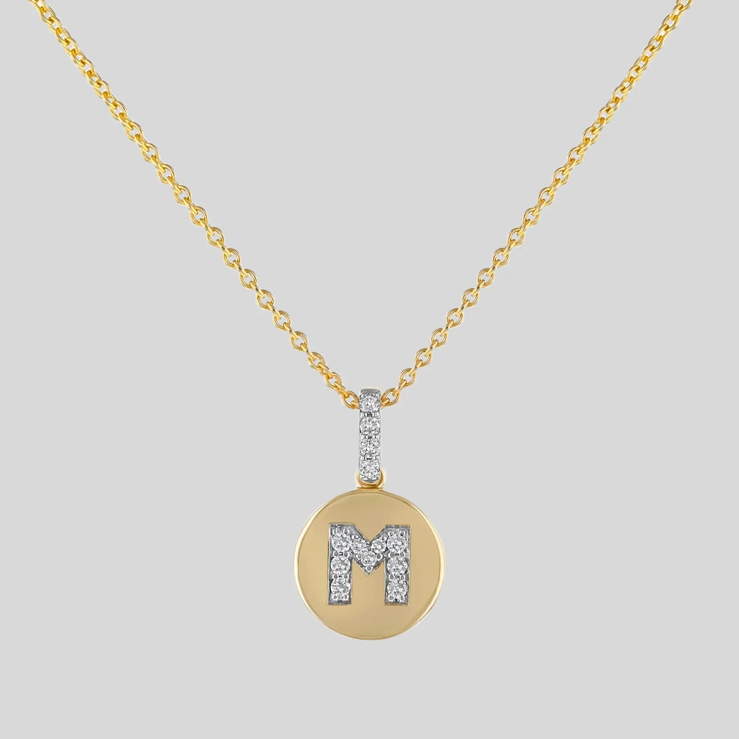 Diamond Initial Pendant without the 18k Gold Chain