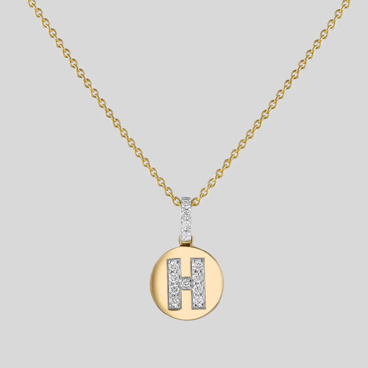 Diamond Initial Pendant without the 18k Gold Chain