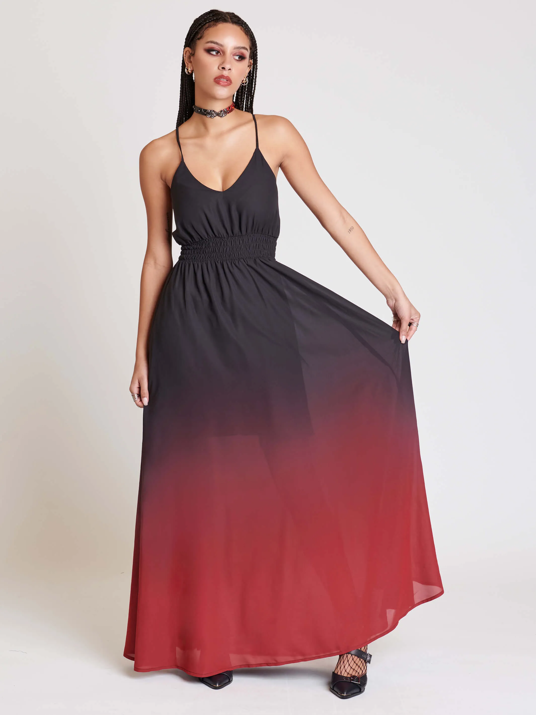 Dipped in Blood Maxi Dress