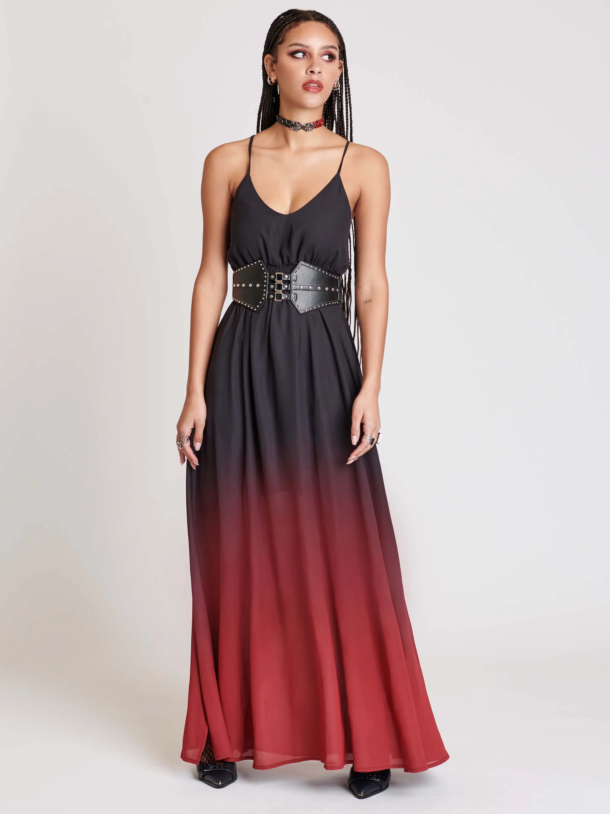 Dipped in Blood Maxi Dress