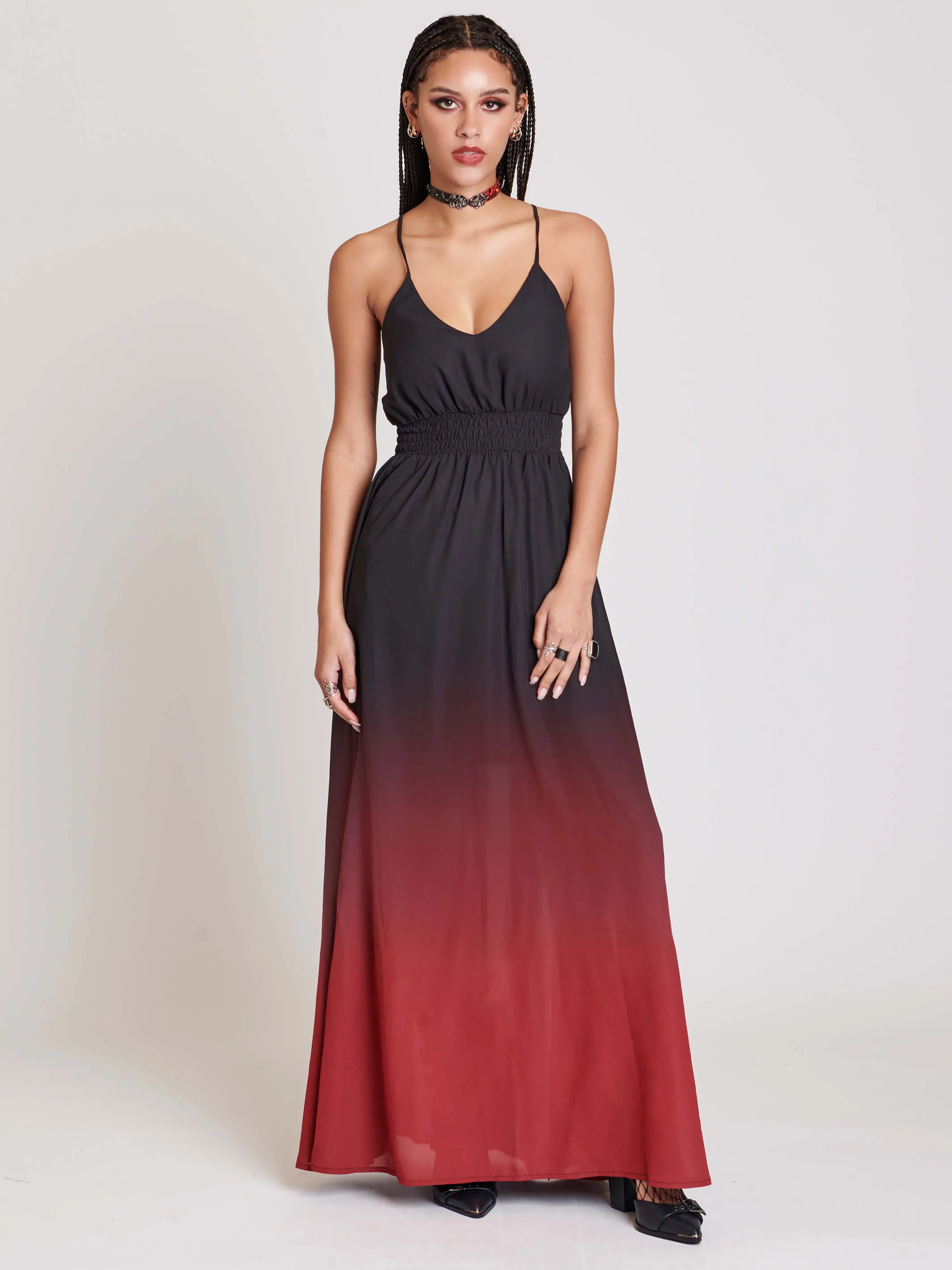 Dipped in Blood Maxi Dress