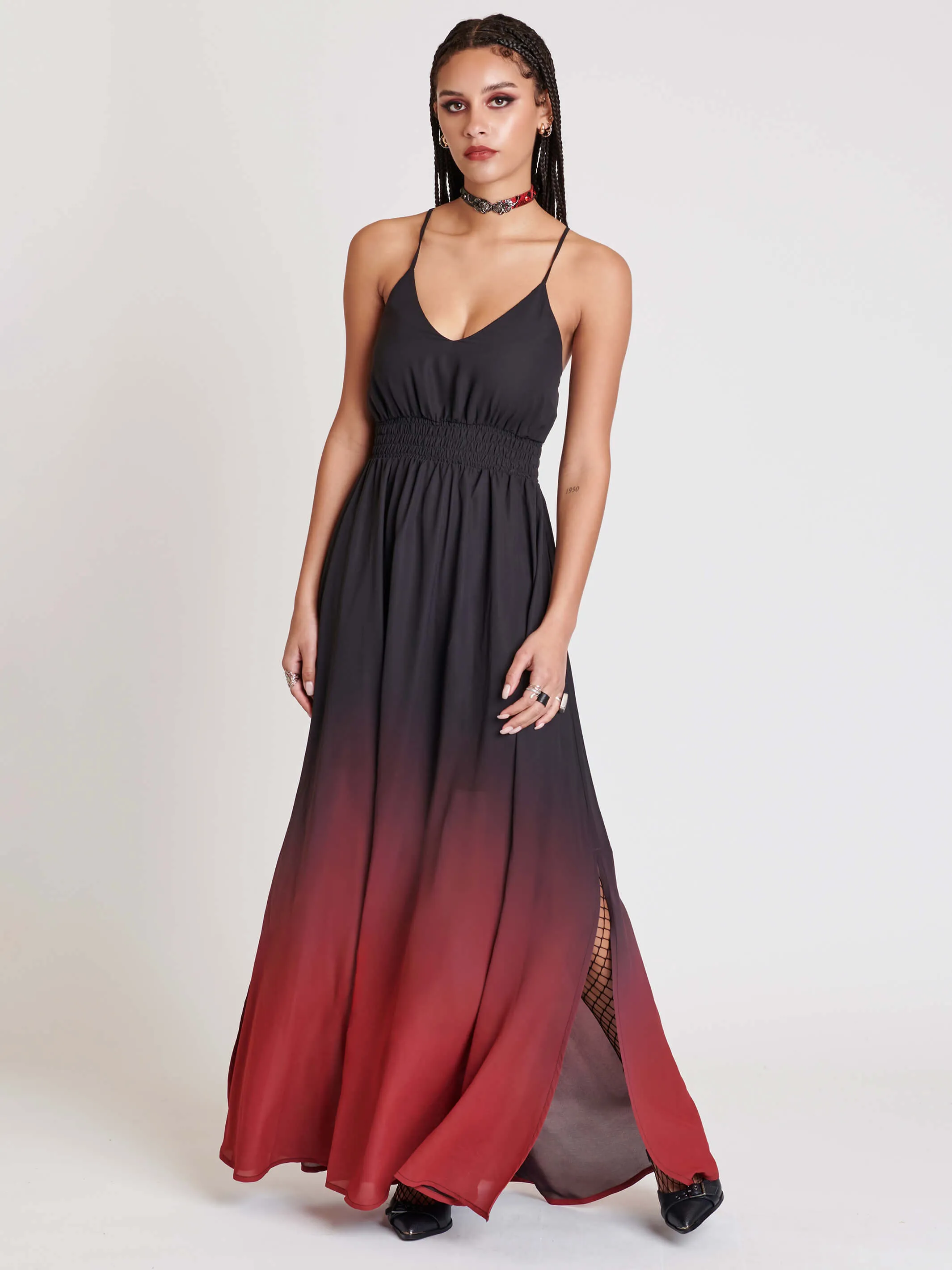 Dipped in Blood Maxi Dress