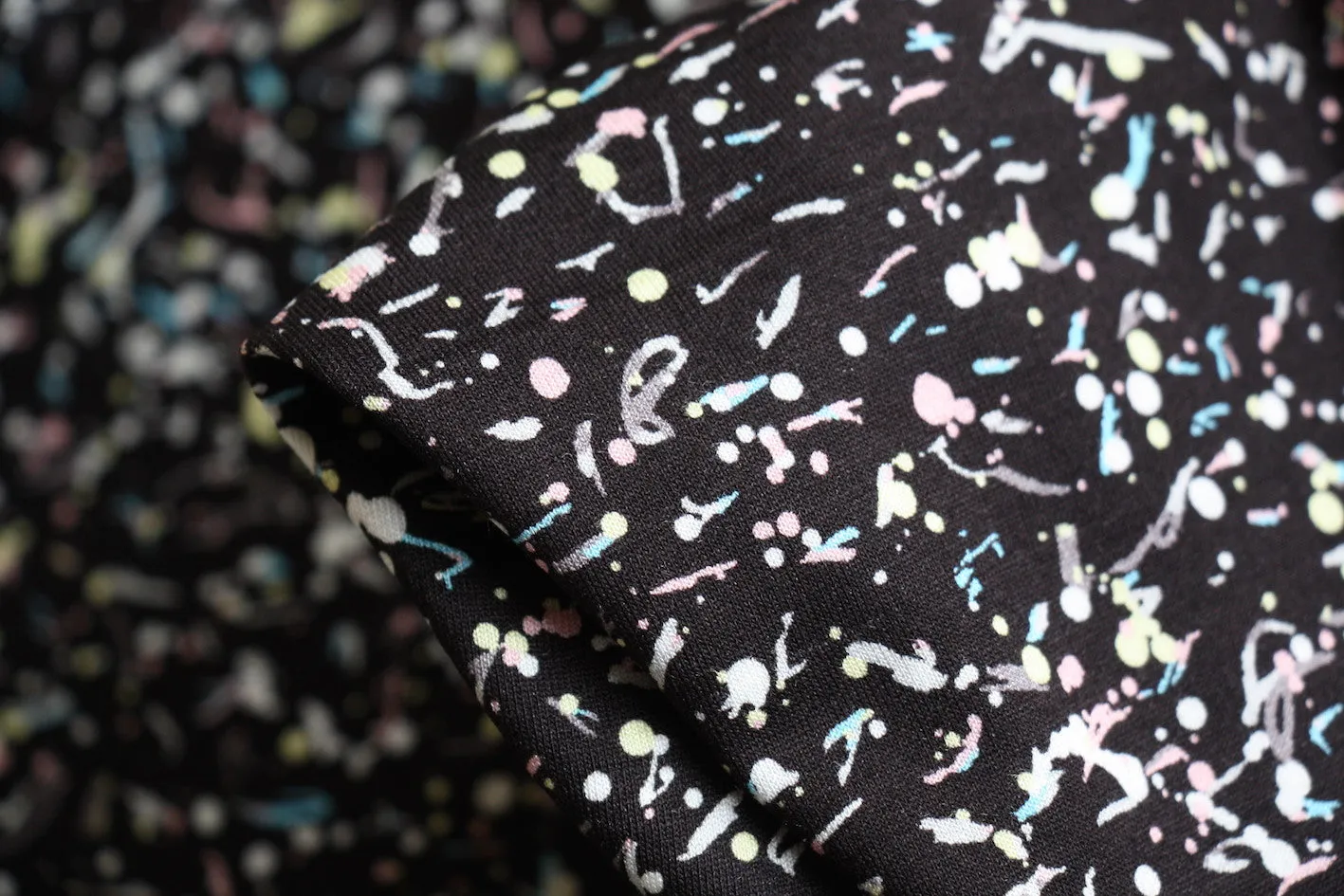 Dot Black Jersey - Liberty Fabrics