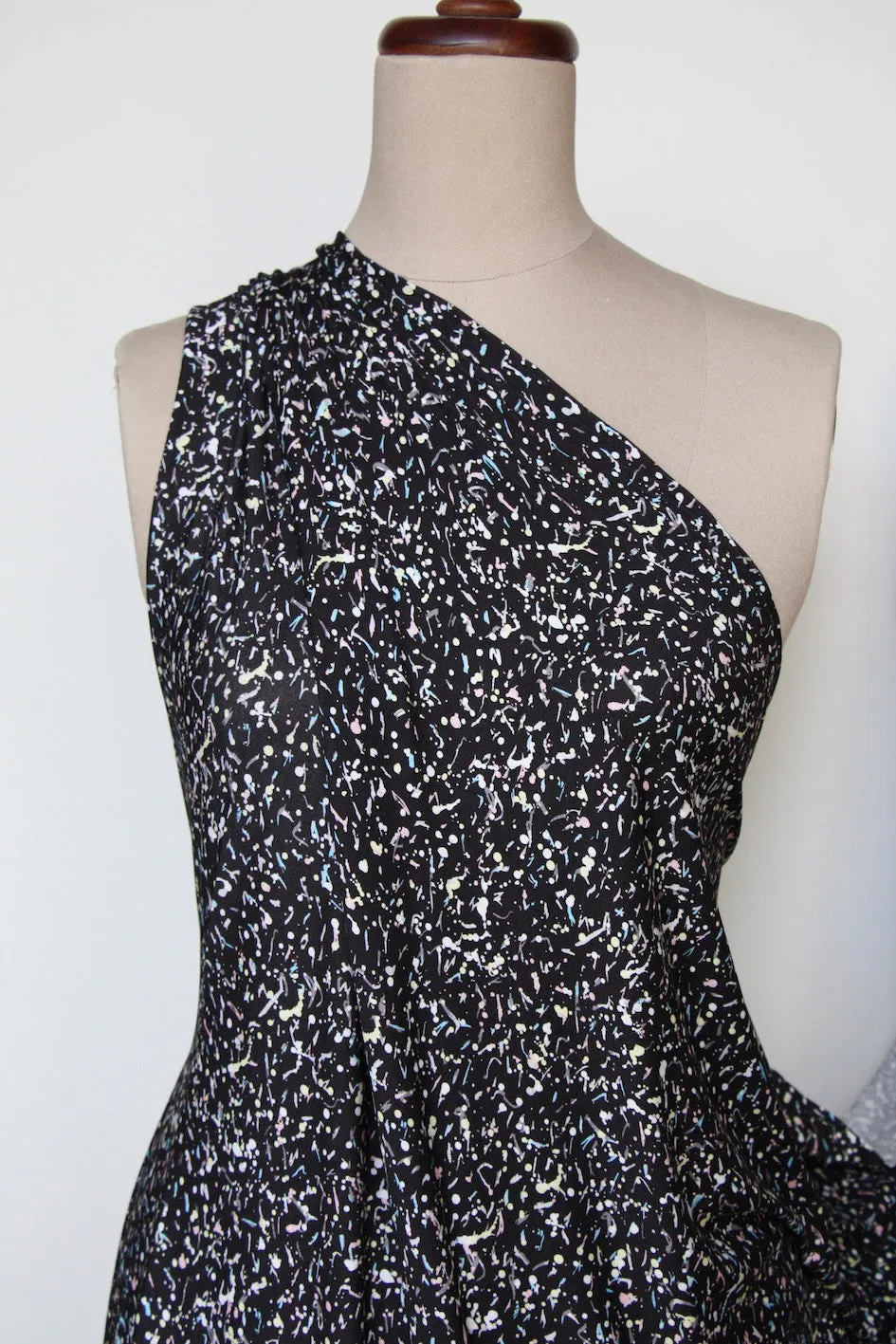 Dot Black Jersey - Liberty Fabrics