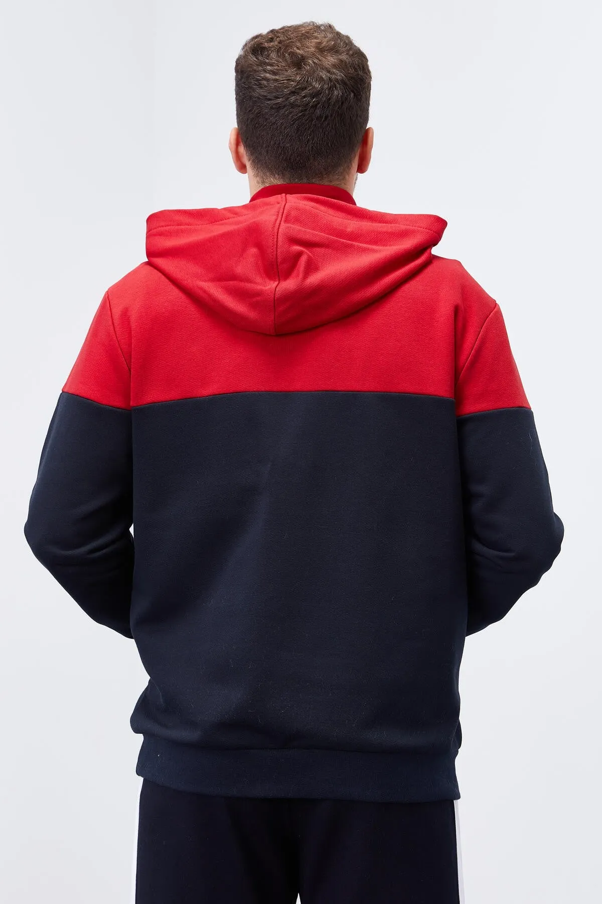 erkek yarim fermuar standart kalip kapüşonlu sweatshirt - 88033