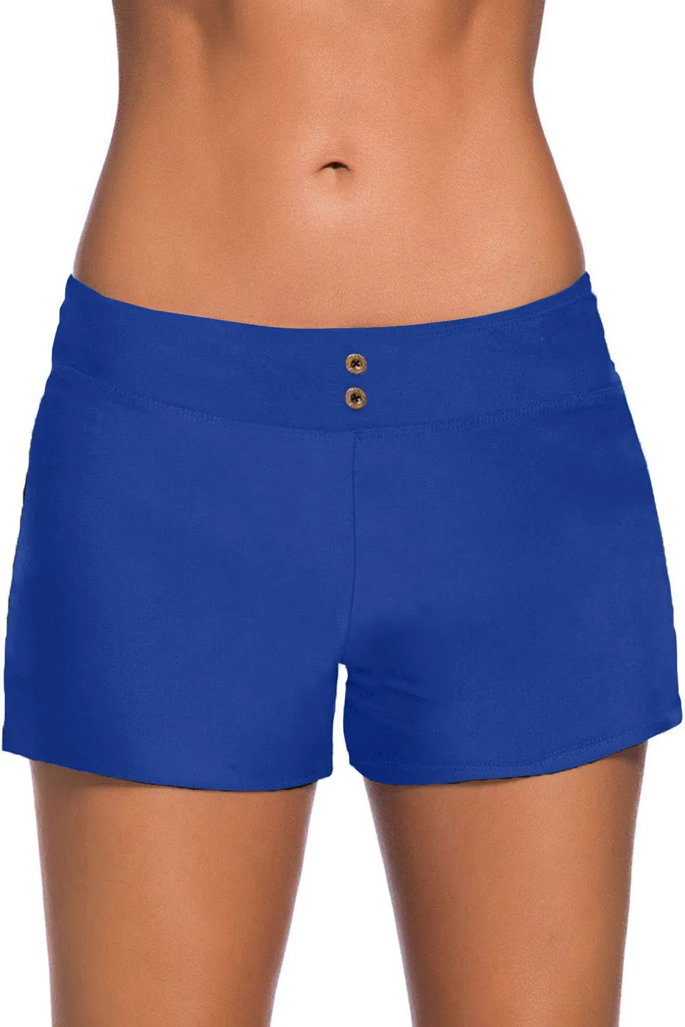 Eyelets Waistband Swim Boyshorts