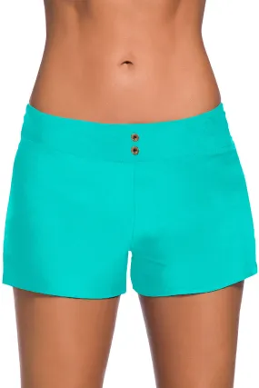 Eyelets Waistband Swim Boyshorts