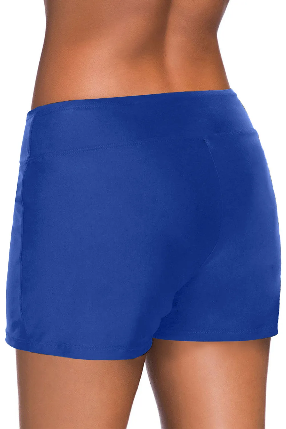 Eyelets Waistband Swim Boyshorts