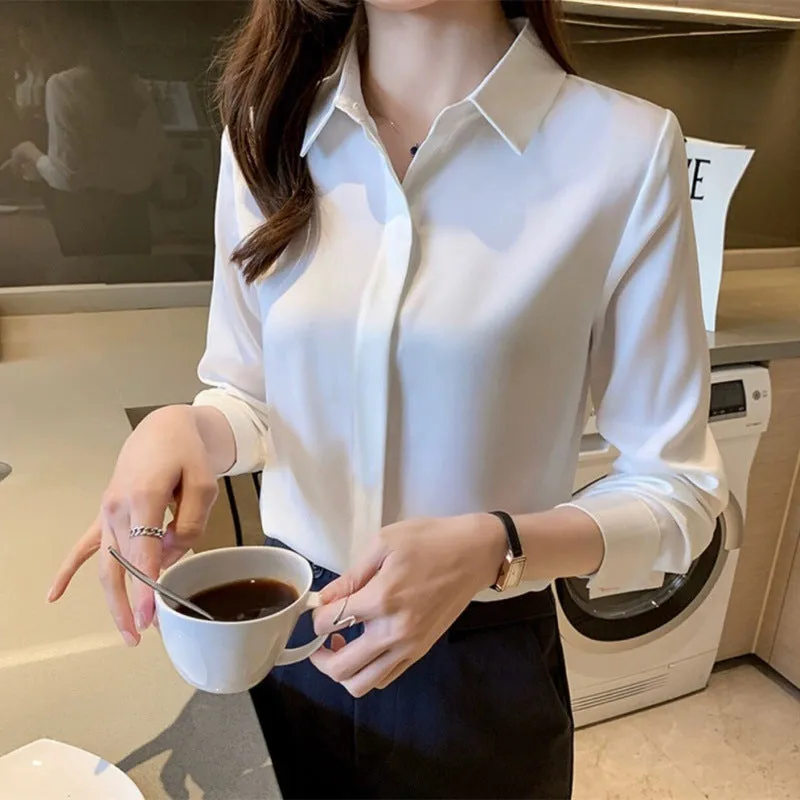 Female Temperament Commuting Professional Long Sleeved Shirt