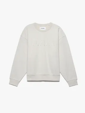 FRAME Embossed Crewneck -- White Beige