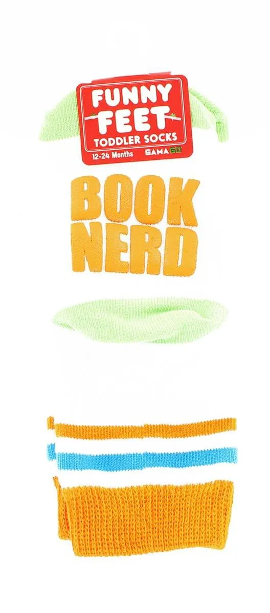 Funny Feet Toddler Socks: Book Nerd