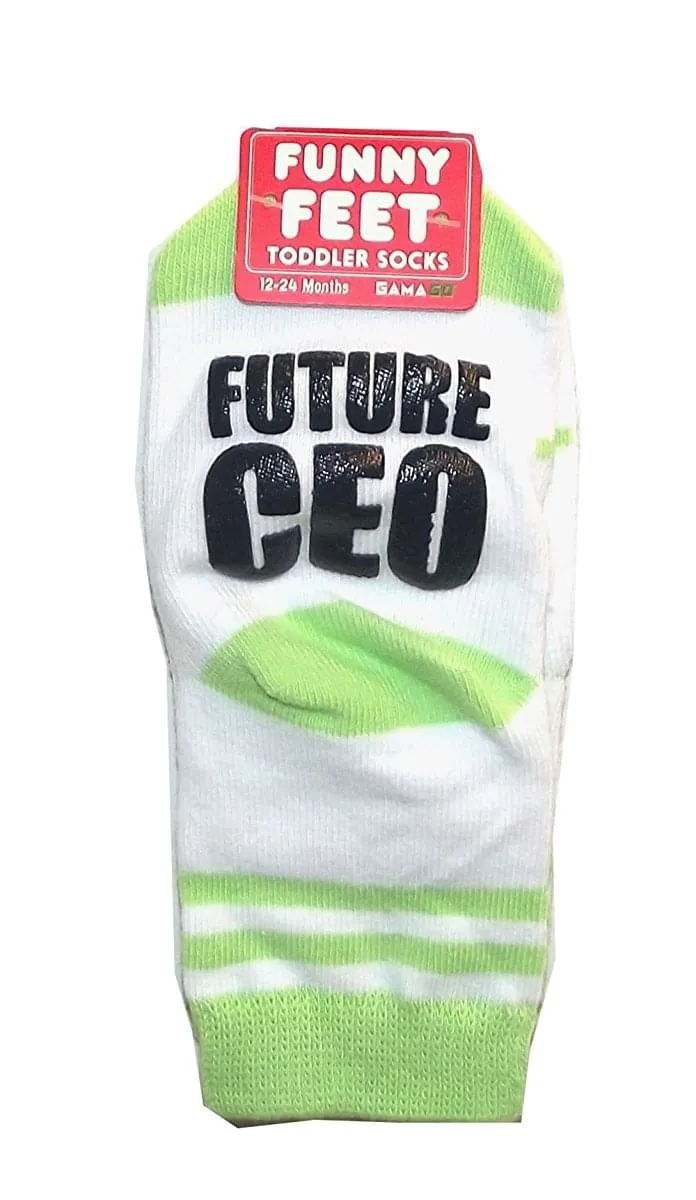 Funny Feet Toddler Socks: Future CEO