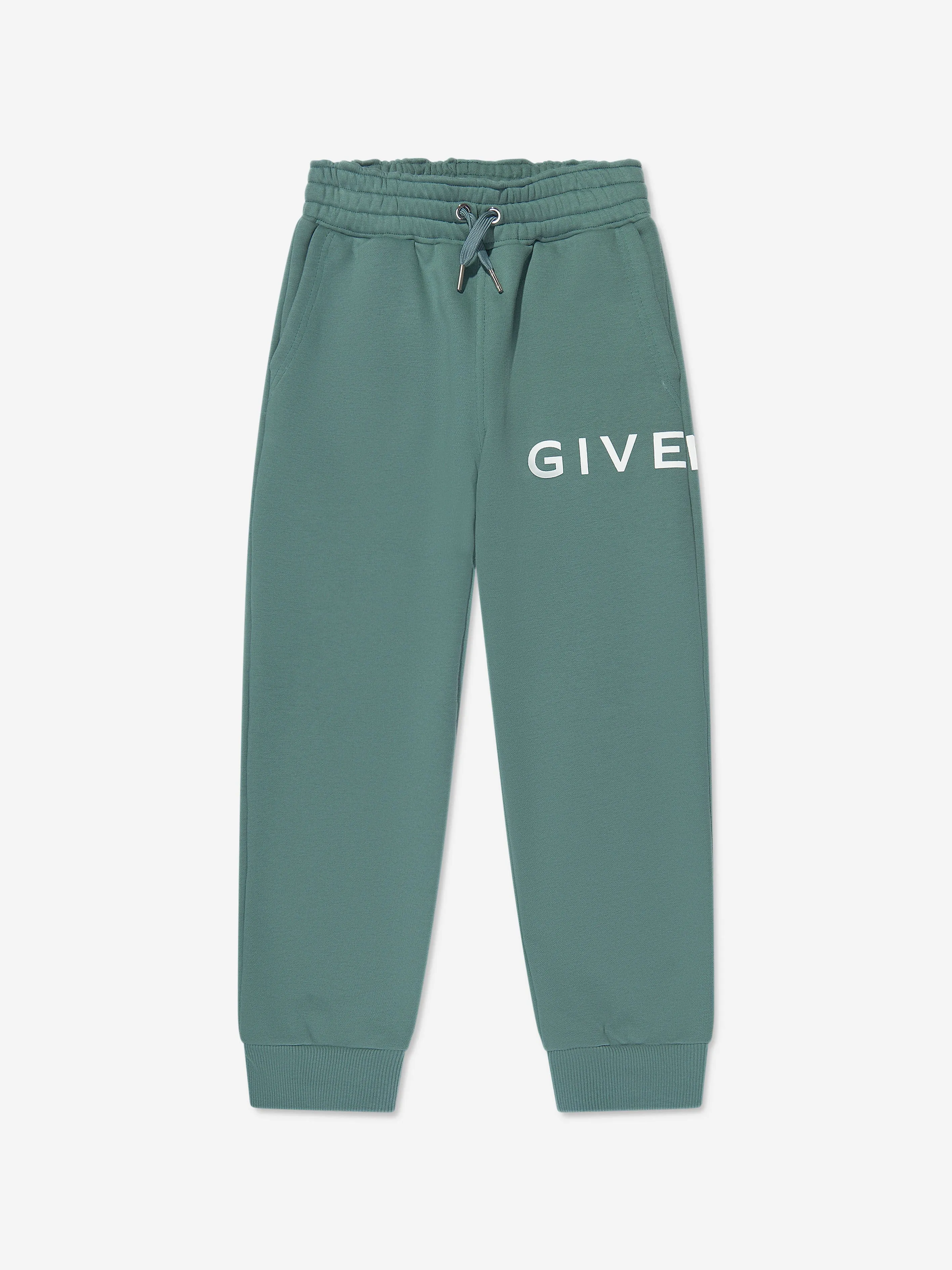 Givenchy Boys Logo Print Joggers in Green