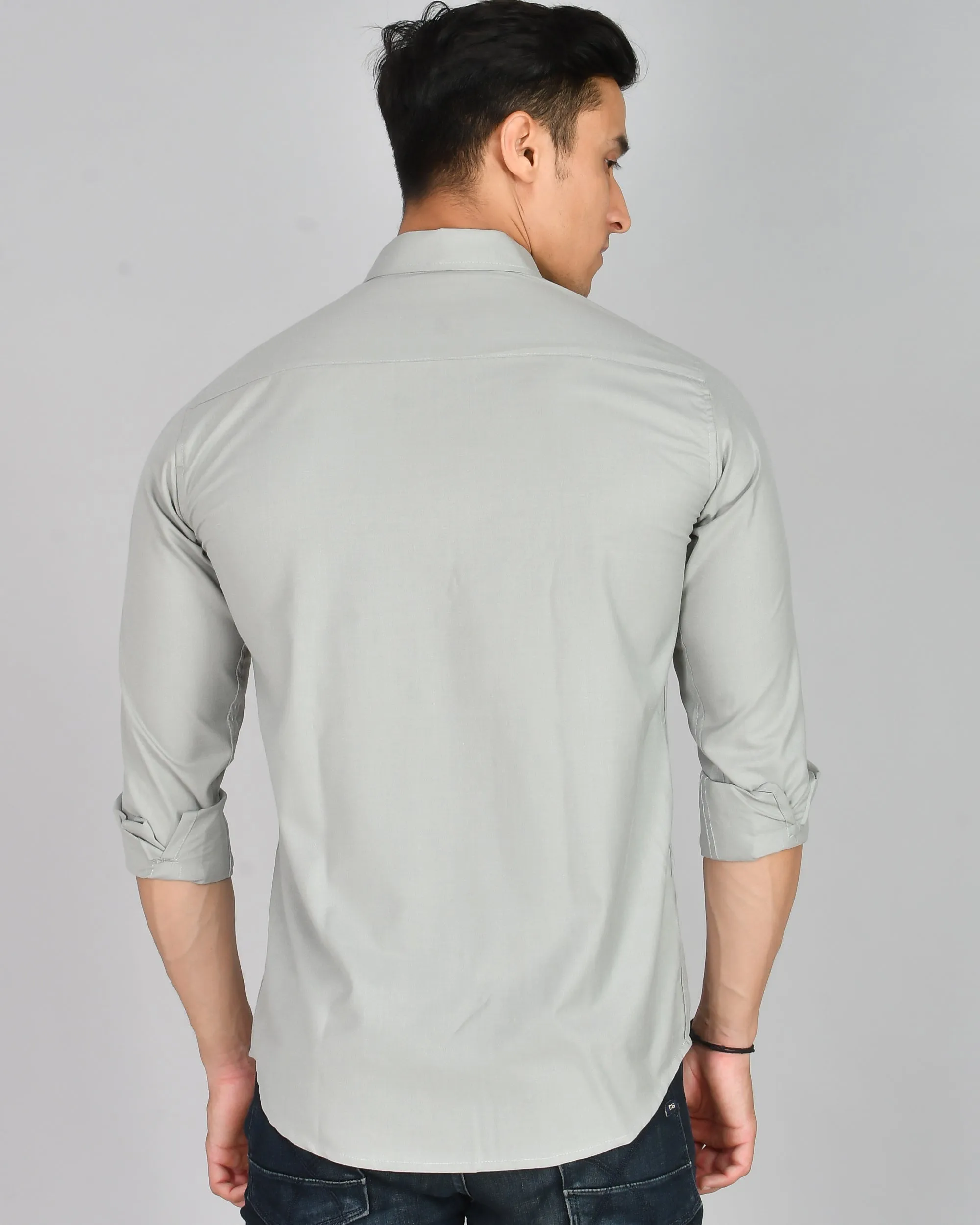 Grey Formal Cotton Shirt