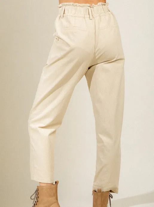 High waist seamed comfy pants