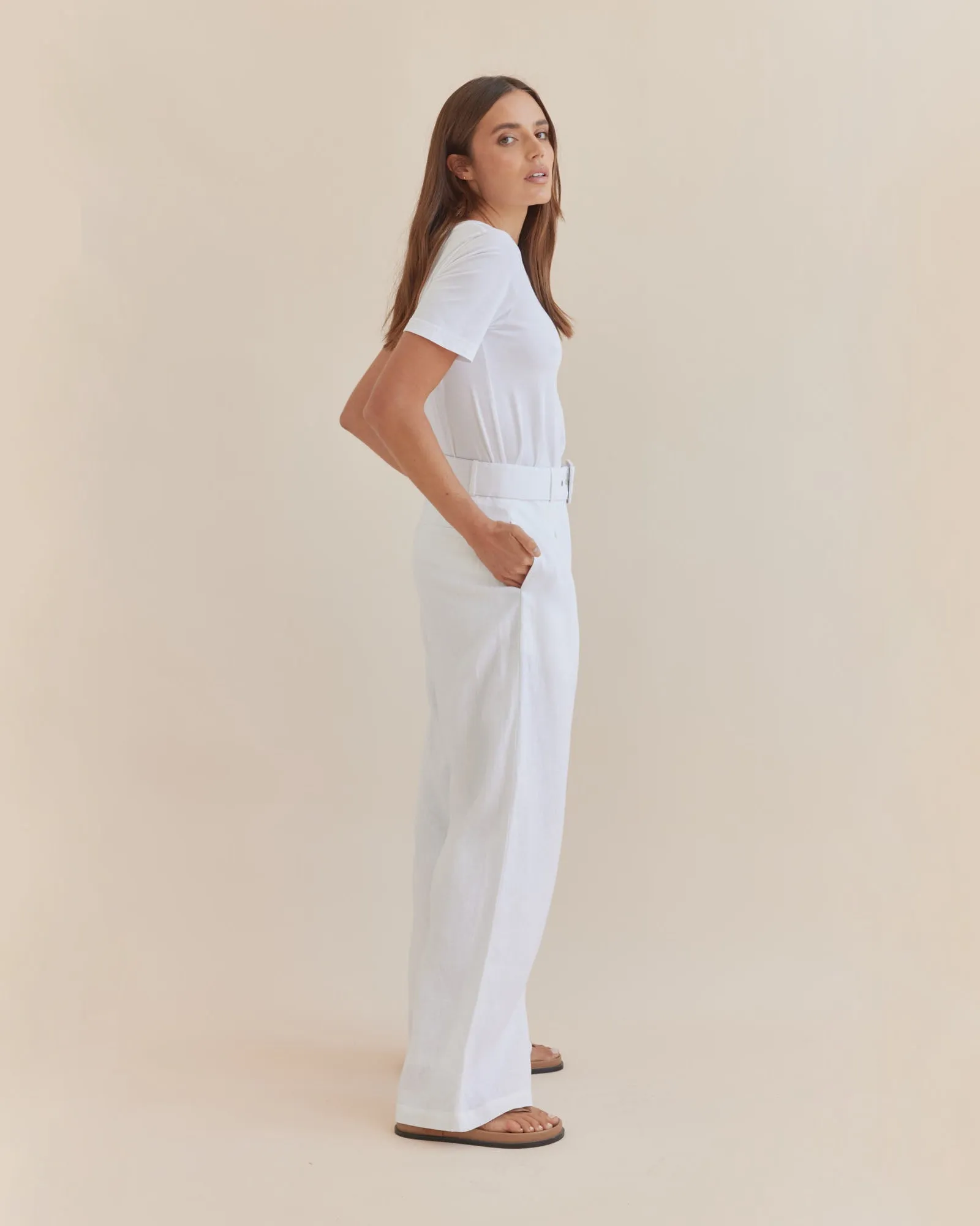 Katrina Linen Pant - Ivory