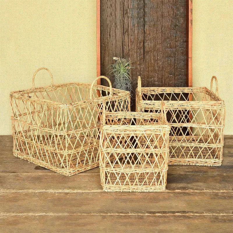 Kuta Rattan Baskets - Set of 3 - Rattan