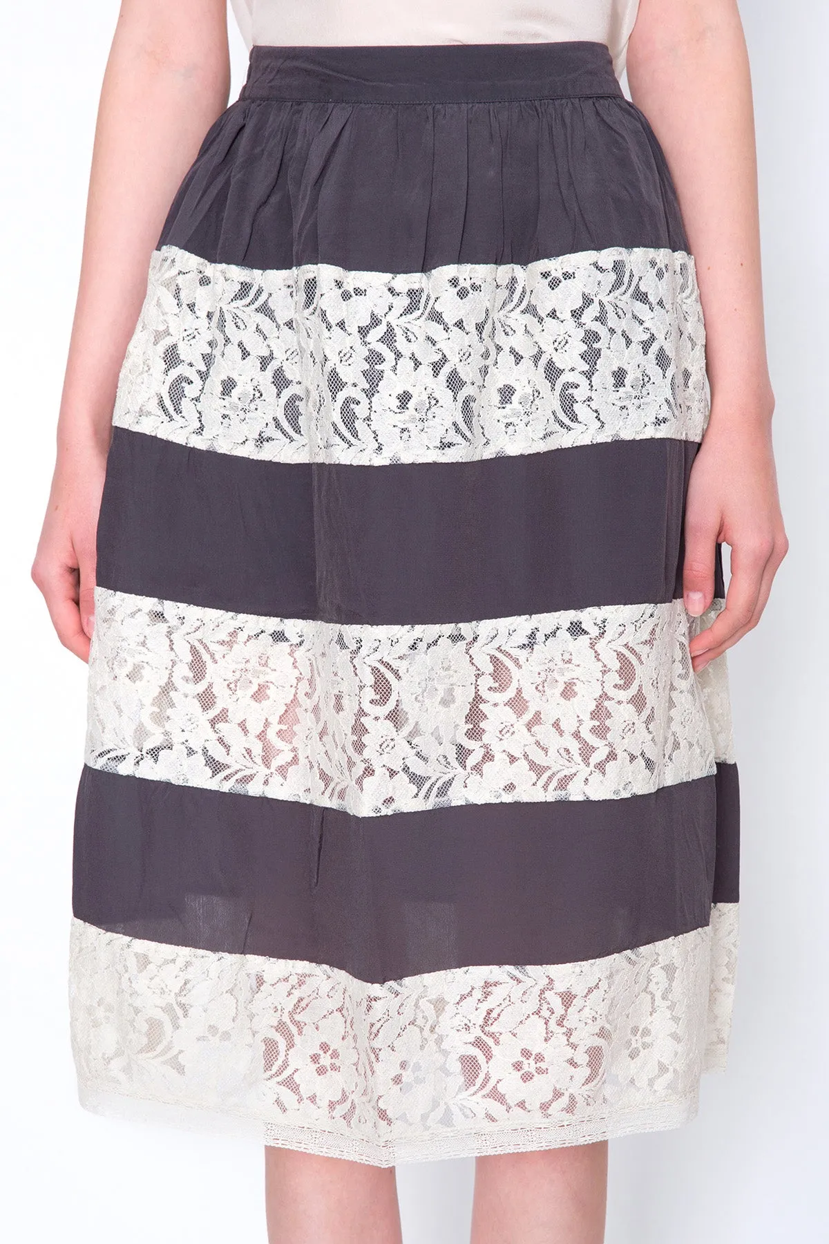 Lace Panelled Skirt