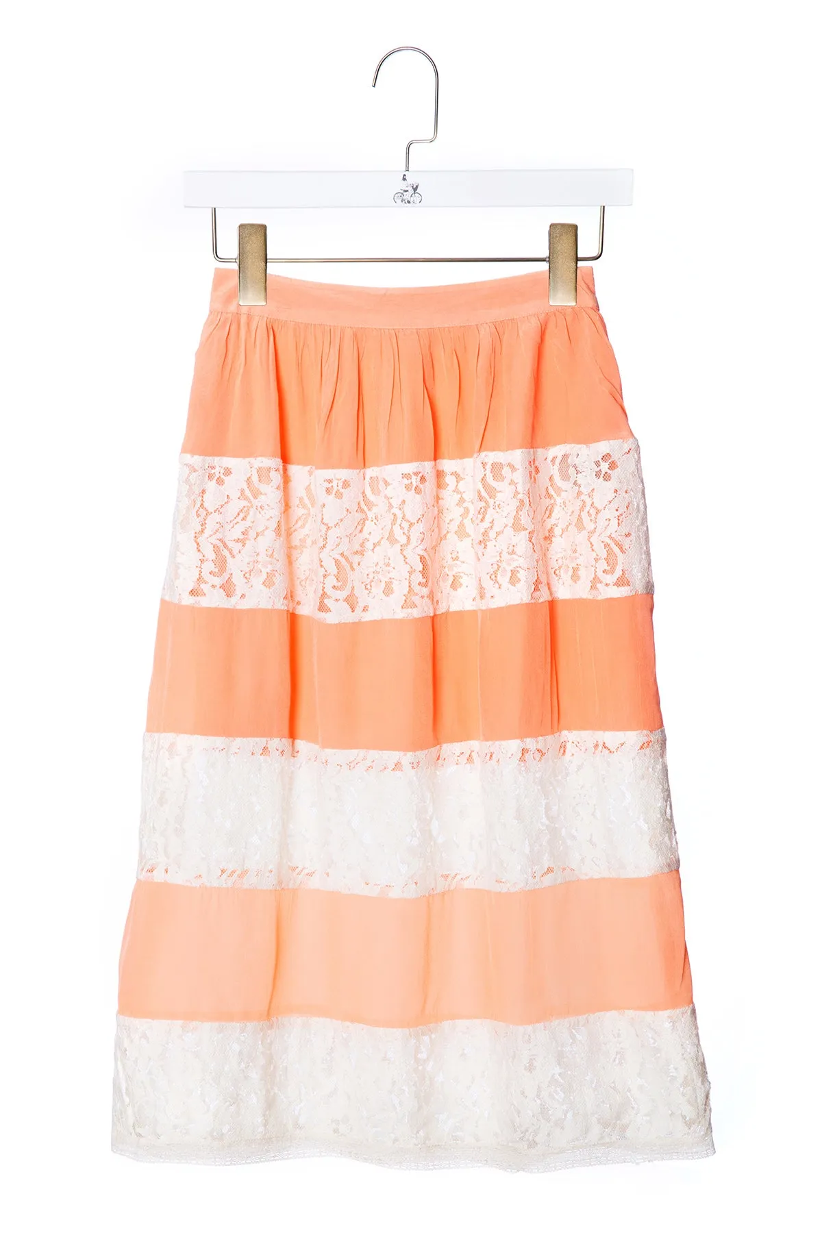 Lace Panelled Skirt