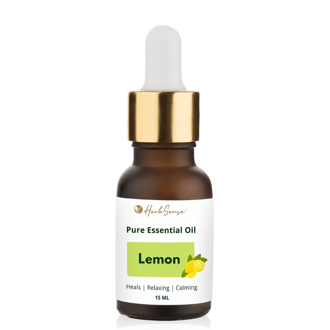 Lemon Essential Oil for Skin, Hair, Scalp, Face, Nails, Aromatherapy - 100% Pure, Natural,15 ML