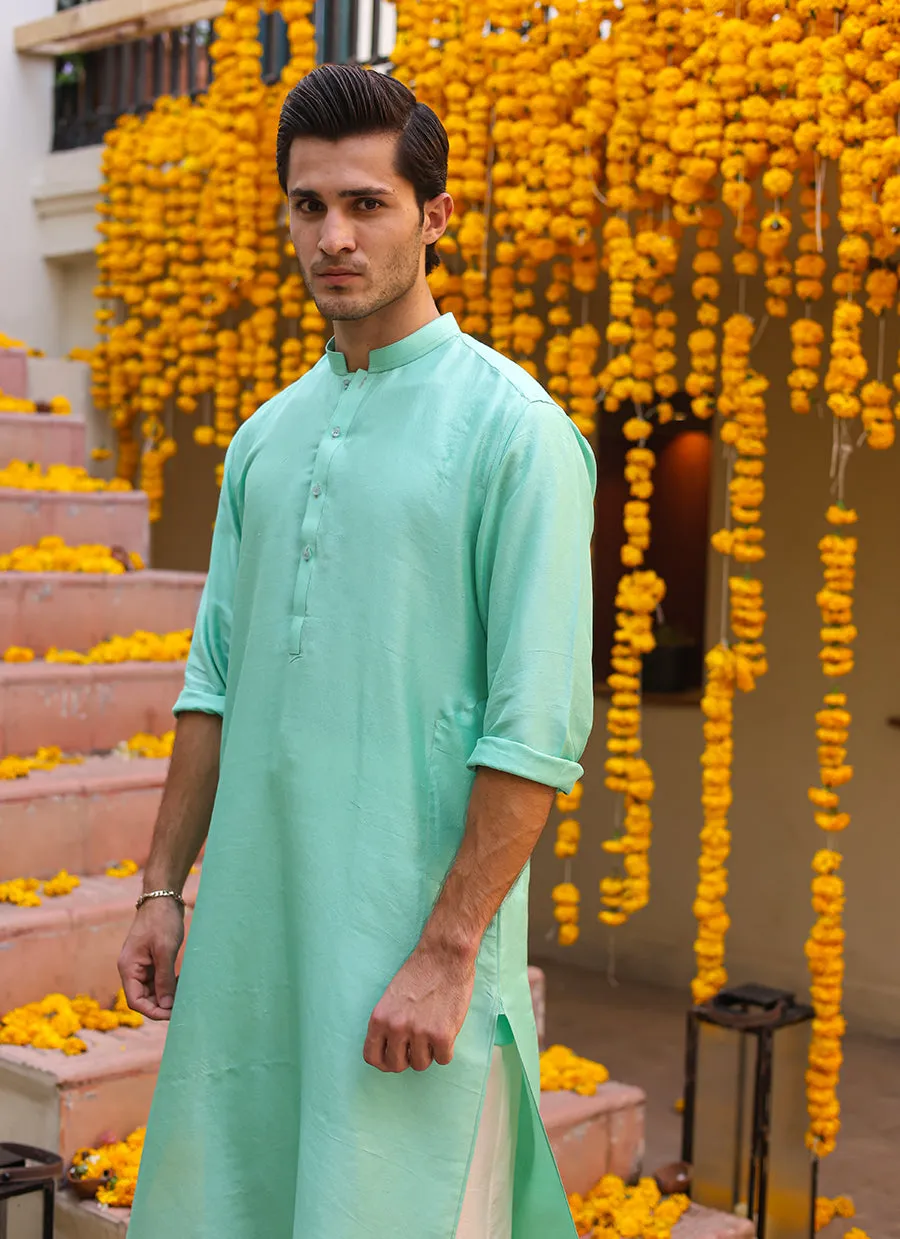 Logan aqua kurta for men